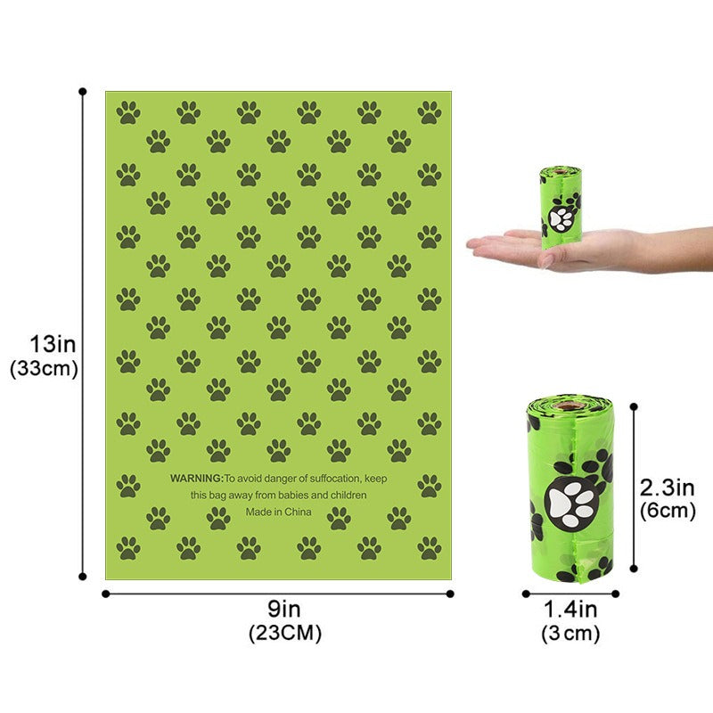 Biodegradable Printed Single Roll Pet Dog Poop Bag