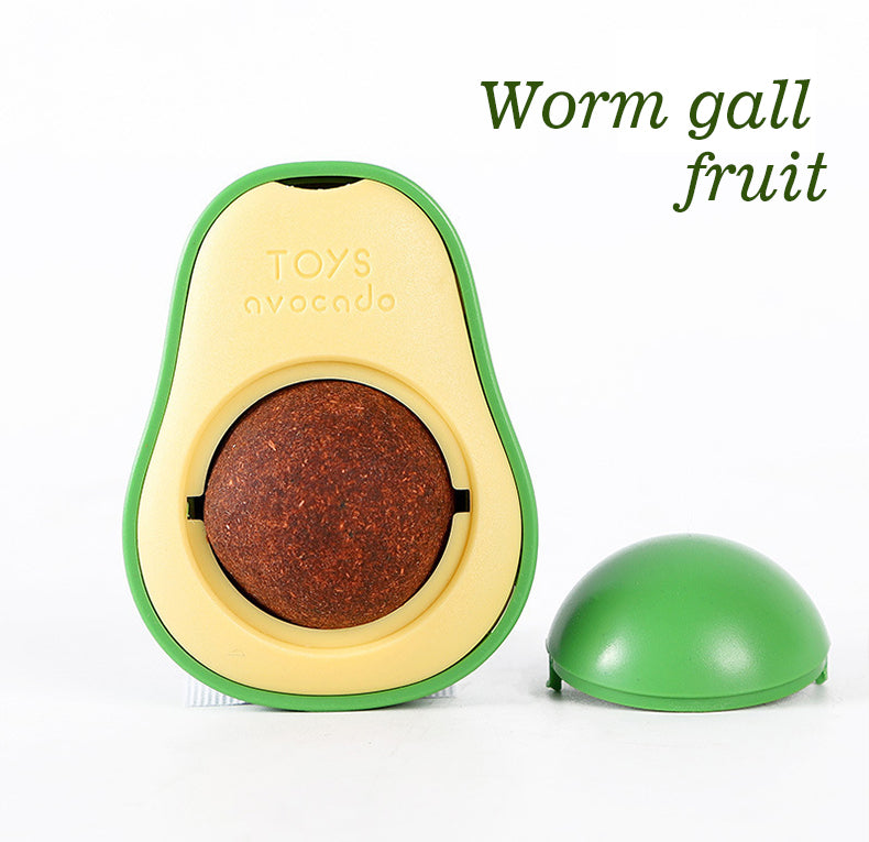 360° Rotating Avocado  Catnip Ball