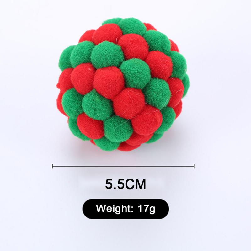 Plush Cat Ball with Sound Beads & Mint Scent