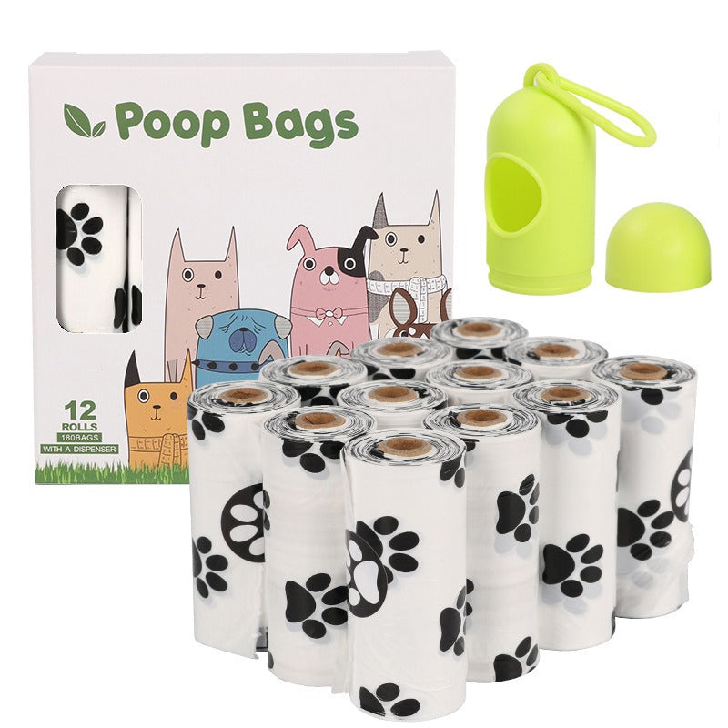 White Footprint Biodegradable Pet Dog Poop Bags