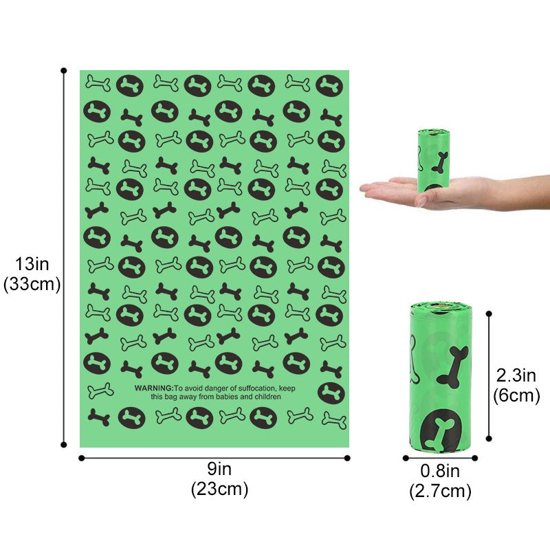 Biodegradable Printed Single Roll Pet Dog Poop Bag