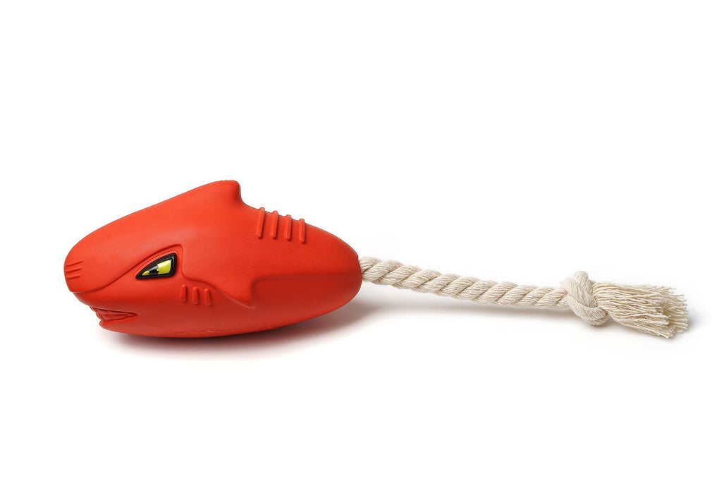 Shark Squeaky Rubber Dog Pet Toy