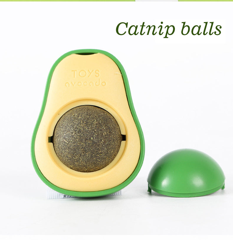 360° Rotating Avocado  Catnip Ball