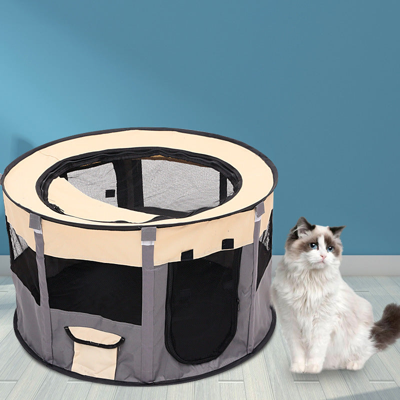 Pop-Up Pet Playpen & House