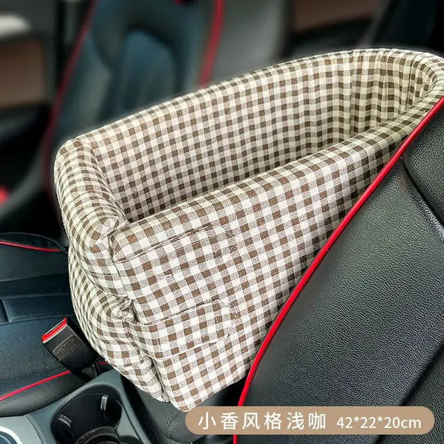 Car Armrest Box Pet Seat Bed Multifunctional Pet Portable Bag