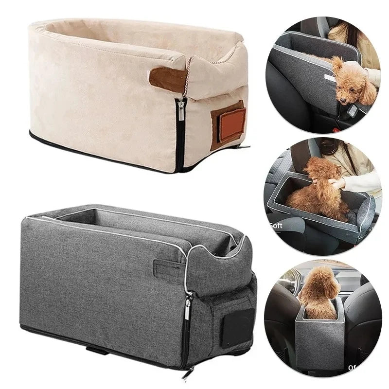 Car Armrest Box Pet Seat Bed Multifunctional Pet Portable Bag