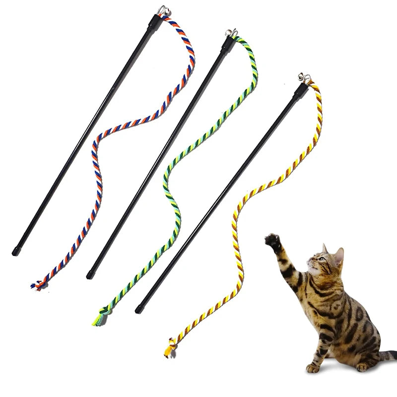 Twist & Play Cat Wand with Rope and Bell