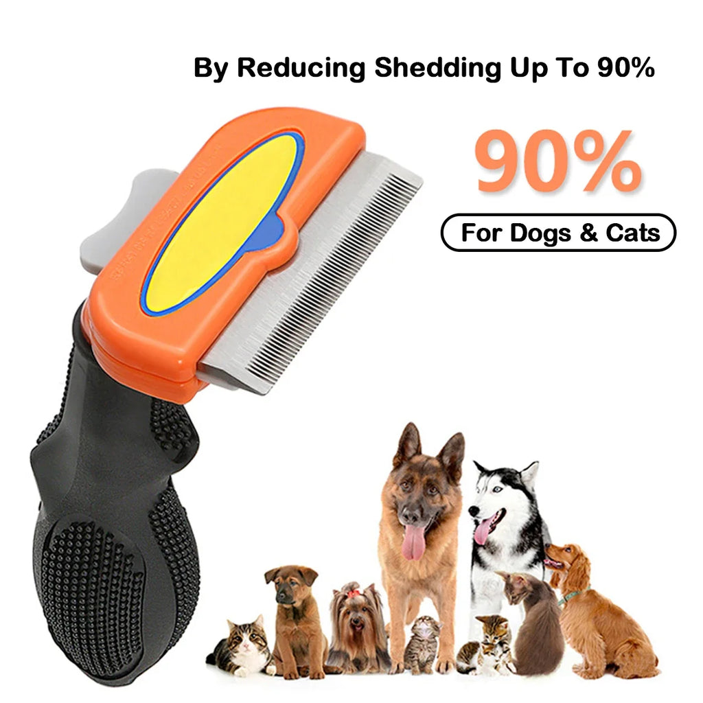 Dense-Toothed Cats and Dogs Pet Shedding & Massage Comb