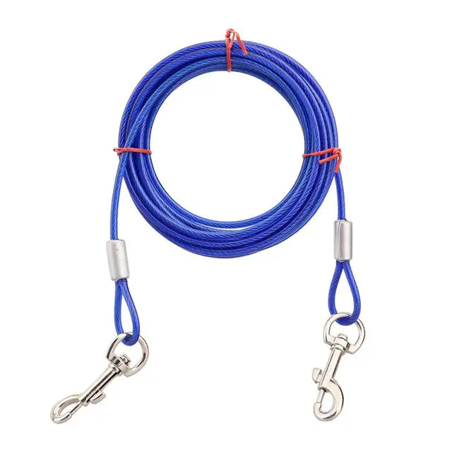 Dog Tie Out Steel Wire Leash for Outdoor Use