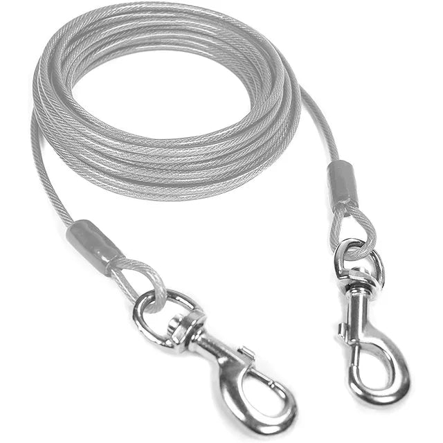 Galvanized Steel Wire Leash Chew-Proof for Large Dogs