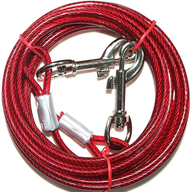 Galvanized Steel Wire Leash Chew-Proof for Large Dogs