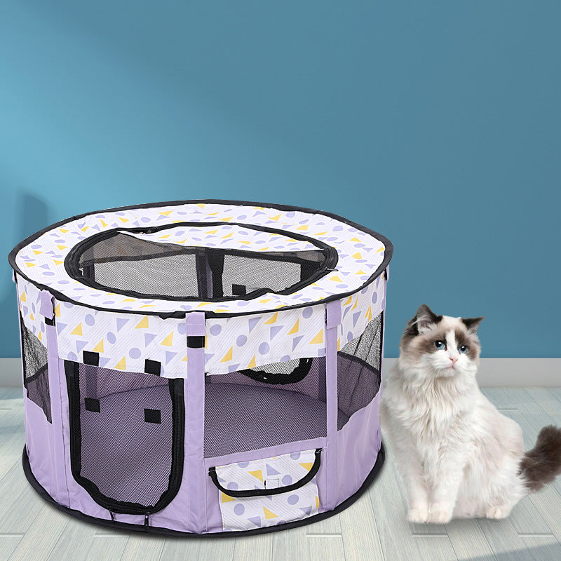 Pop-Up Pet Playpen & House