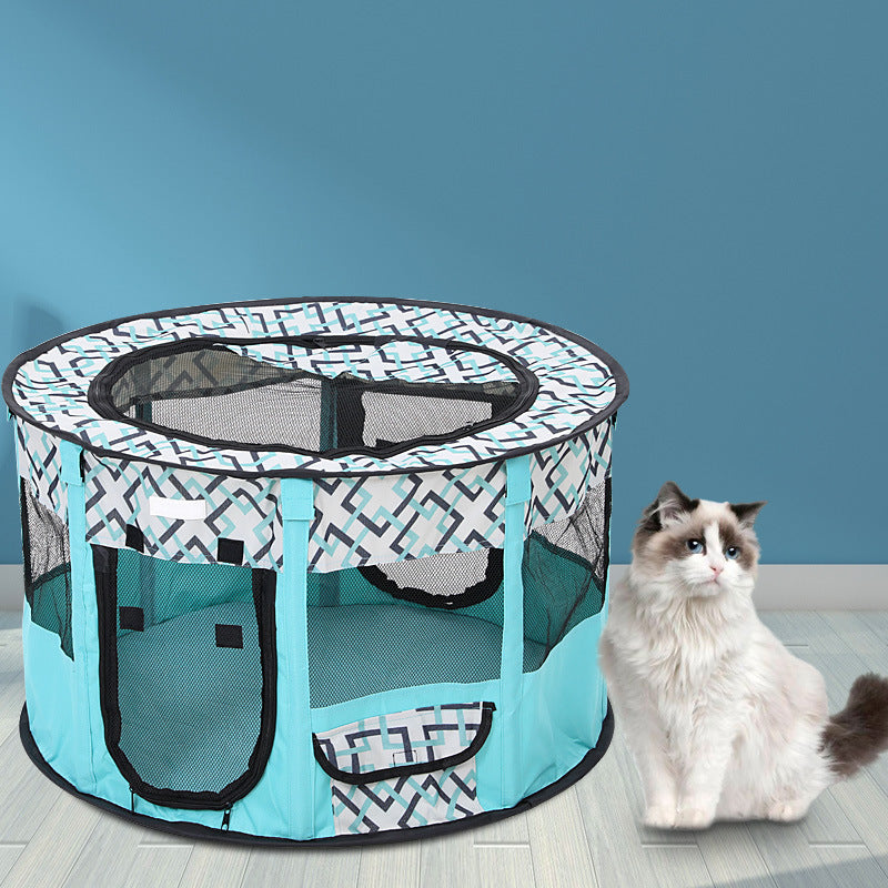 Pop-Up Pet Playpen & House