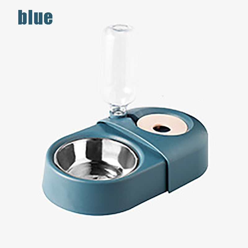 Pet Dual-Function Feeder and Automatic Water Dispenser