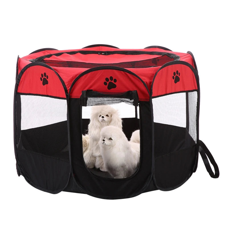 8-Panels Foldable Mesh Pet Tent