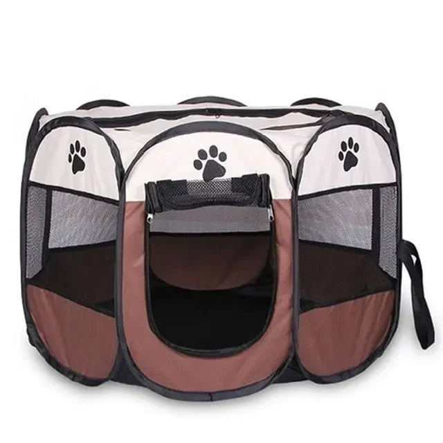 Octagon Pop-Up Foldable Mesh Pet Cage